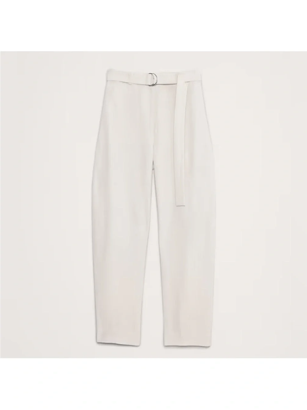 NWT! Banana Republic Cream High-Rise Barrel Tencel-Linen Pant - 713482 🗺️1️⃣